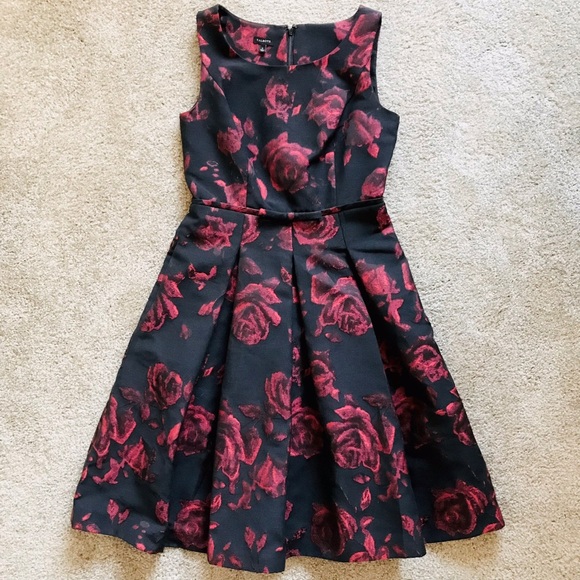 Talbots Women’s Black Red Roses Sleeveless Semi-Formal Cocktail Dress 2 (S/M) - Picture 10 of 15